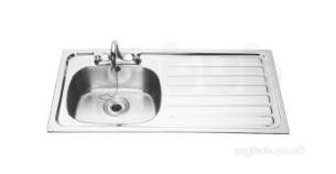 Sissons Stainless Steel Sinks -  Franke Sissons 1015x505 Right-hand Sink Bowl Inset Sink Stainless Steel