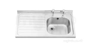 Sissons Stainless Steel Products -  B20082r 1000 X 600 Sbsd Right Hand Sit On Sink Ss