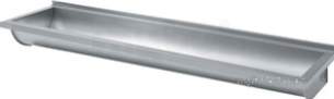 Sissons Stainless Steel Products -  Bx180l Wash Trough 1800x400x175mm Ss