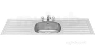 Sissons Stainless Steel Products -  F0311 1395x485 Sbdd Inset Sink Ss