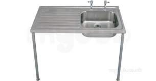 Sissons Stainless Steel Sinks -  Franke Sissons Htm64 Sink W/o Tapholes Lh