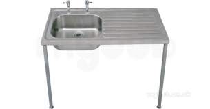 Sissons Stainless Steel Sinks -  Franke Sissons Htm64 Sink W/o Tapholes Rh