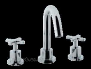 Eastbrook Brassware -  31.0206 Prado Star 3 Hole Dck Basin Mixer Ch