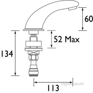 Gummers Commercial Showers -  Sirrus Pulse 8 Basin Mount Auto Tap Cp