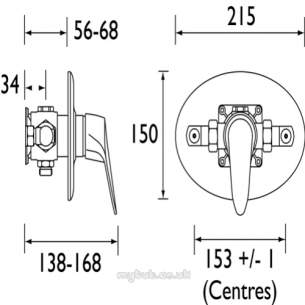 Gummers Commercial Showers -  Sirrus Concealed Nimbus Man Valve And Kit Ch