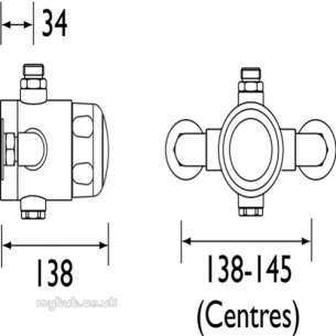 Gummers Commercial Showers -  Sirrus 1503ecp-ult Shower Valve Cp