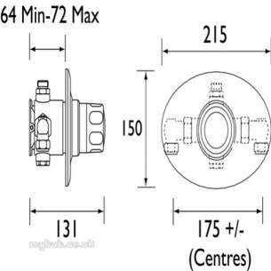 Gummers Commercial Showers -  Sirrus 1503ccp-ult Conc Shower Valve Cp