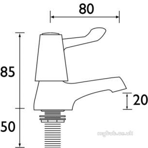 Gummers Commercial Showers -  Sirrus Gl1/2c6cd 6 Inch Lever Basin Taps Ch