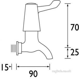 Gummers Commercial Showers -  Sirrus Glbibc6cd 6 Inch Lever Bib Taps Ch