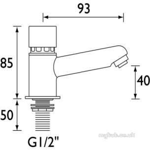 Gummers Commercial Showers -  Sirrus Tpt5 Compact T/flow Push Tap Cp