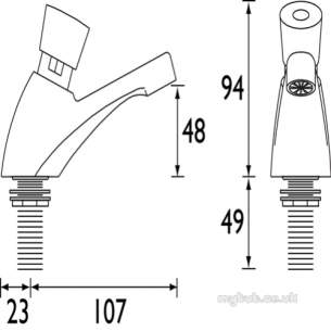 Gummers Commercial Showers -  Sirrus Tpt100 Non-con Taps Pair Chrome Plated Replaced