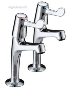 Gummers Commercial Showers -  Sirrus 3 Inch Lever High Neck Pillar Taps Ch