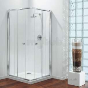 Coram Premier Shower Enclosures -  Premier 900mm C/entry 2-box Sl/cl/pl