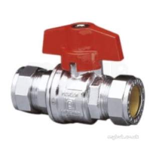 Prestex Pb300 Brass Cxc Ball Valves -  Prestex Pb300t Cxc Brss Ball Valve Red 22