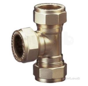 Prestex Compression Fittings -  Pegler Yorkshire Prestex Dr50 Equal Tee 22