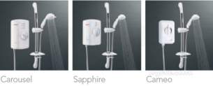 Heatrae Sadia Electric Showers -  Heatrae Carousel 9 8kw Shower White-obsolete