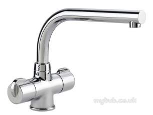 Rangemaster Brassware -  Leisure Aquadisc Mixer Tap Brush Ed St