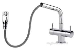 Rangemaster Brassware -  Rangemaster Tap1 Aquapro Pull Out Tap Brshd