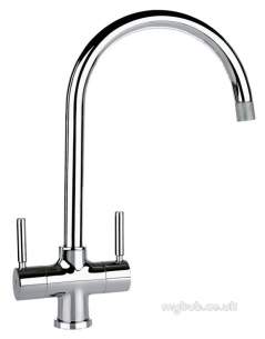 Rangemaster Brassware -  Rangemaster Tsa1bf Swan Neck Dual Flow Tap Brshd