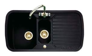 Rangemaster Sinks -  Rangemaster Rangestyle 1 5b Sink/accs Pk Blk Vhl2jb/ap-rs