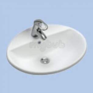 Twyford Mid Market Ware -  Twyford Refresh Re4562 550 Two Tap Holes Van Bas Sc Re4562sc