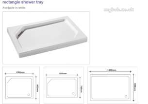 Manhattan Shower Enclosures -  Manhattan Duralite V2 1200 X 760mm Tray