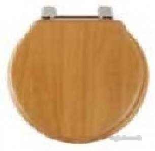 Roper Rhodes Toilet Seats -  Greenwich 8099 Toilet Seat Chrome/n-oak