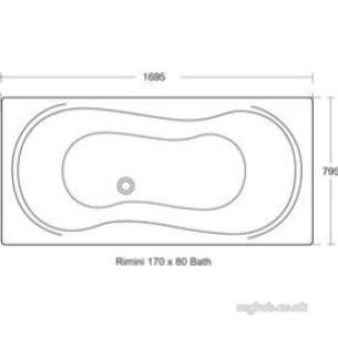 Ideal Standard Sottini Baths and Panels -  Ideal Standard Rimini E2774 1700 X 800mm No Tap Holes Bath White