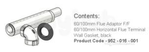 Rinnai Range Of Gas Wall and Water Heaters -  Rinnai 16i Horizontal Flue Kit 952-016-001