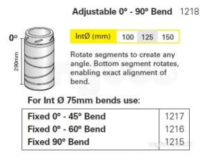 Rite Vent B Vent -  Rite Vent B-vent 0-90 Deg Adj Bend 100mm