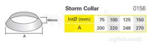 Rite Vent B Vent -  Rite Vent B-vent Storm Collar 100mm