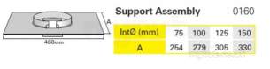 Rite Vent B Vent -  Rite B-vent Clamp Plate Support Ld 100mm