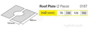 Rite Vent B Vent -  Rite B-vent Roof Plate 2 Piece 100mm