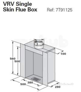 Rite Vent Flue Liner -  Rite-vent 125 Spec Single Vrv Flex Box