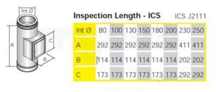 Rite Vent B Vent -  Ritevent Ics 130mm Inspection Lgth