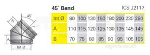 Rite Vent B Vent -  Ritevent Ics 130mm 45deg Bend J2117130