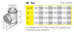 Rite Vent B Vent -  Ritevent Ics 130mm 90 Degree Tee J2120130