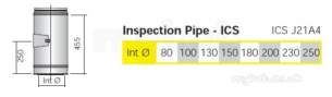 Rite Vent B Vent -  Ritevent Ics 130mm Inspection Pipe