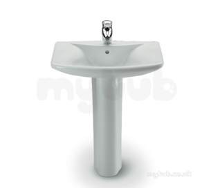 Roca Sanitaryware -  Roca Sydney 600 X 475mm One Tap Hole W/h Basin White