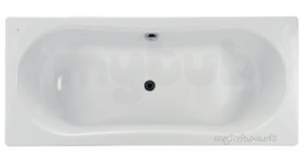 Roca Metal Steel Baths -  Roca Duo Plus 1800 No Tap Holes D/e Steel Bath Wh Plus A/s