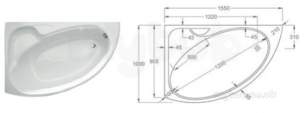 Roca Acrylic Baths -  Roca Davina Reversible Front Panel White