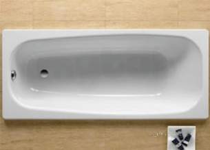 Roca Metal Steel Baths -  Roca Contesa Body Delectrolux 1700 No Tap Holes Bath Wh Plus A/s