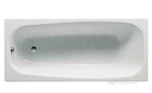 Roca Metal Steel Baths -  Roca Contesa Body Plus 1700 No Tap Holes Bath Wh Plus A/s