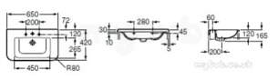 Roca Sanitaryware -  Roca Cala 650mm One Tap Hole Vanity Or W/h Basin White