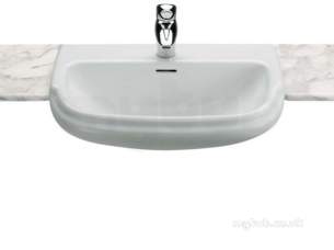 Roca Sanitaryware and Accessories -  Roca Dama 650 X 515mm One Tap Hole S/r Basin White