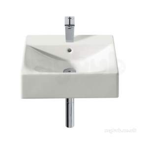 Roca Sanitaryware -  Roca Diverta 470 X 440 One Tap Hole Vanity Or W/h Basin Wh