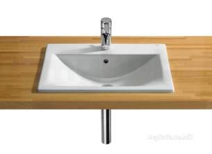Roca Sanitaryware -  Roca Diverta 550mm One Tap Hole In Countertop Basin Wh