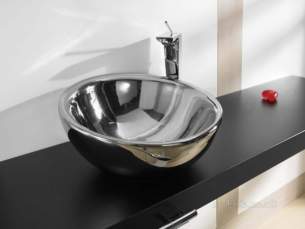 Roca Sanitaryware -  Roca Bol 420mm On Countertop Basin Chrome Plated Argenta