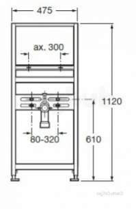 Roca Sanitaryware and Accessories -  Roca Duplo W/h Basin Fixing Support Bracket