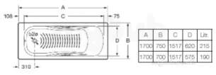 Roca Metal Steel Baths -  Roca Princess-n 1700 X 700mm No Tap Holes Bath Wh Plus A/s